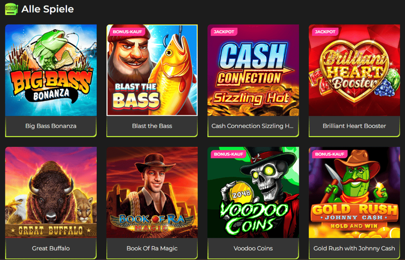 Betovo Casino Spieleauswahl 2025 – beliebte Slots wie Big Bass Bonanza und Book of Ra Magic